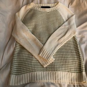 Mint and gold knit sweater